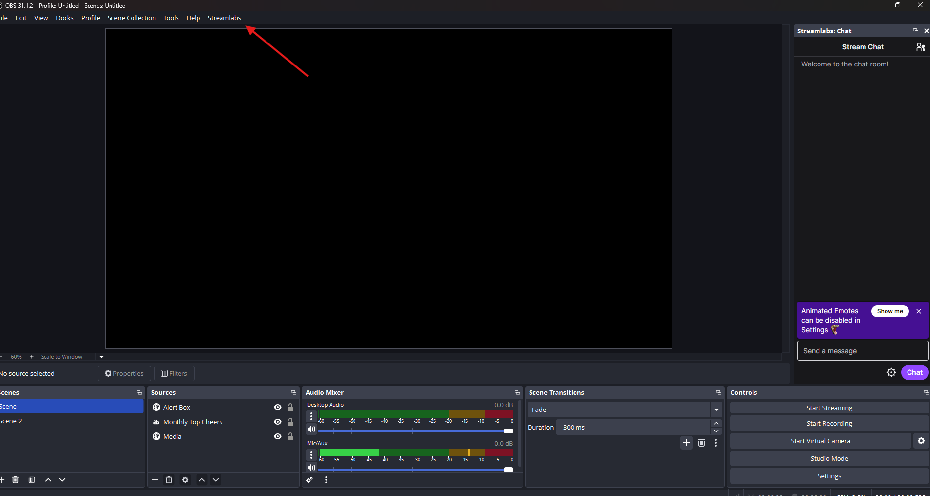 Streamlabs Plugin in OBS
